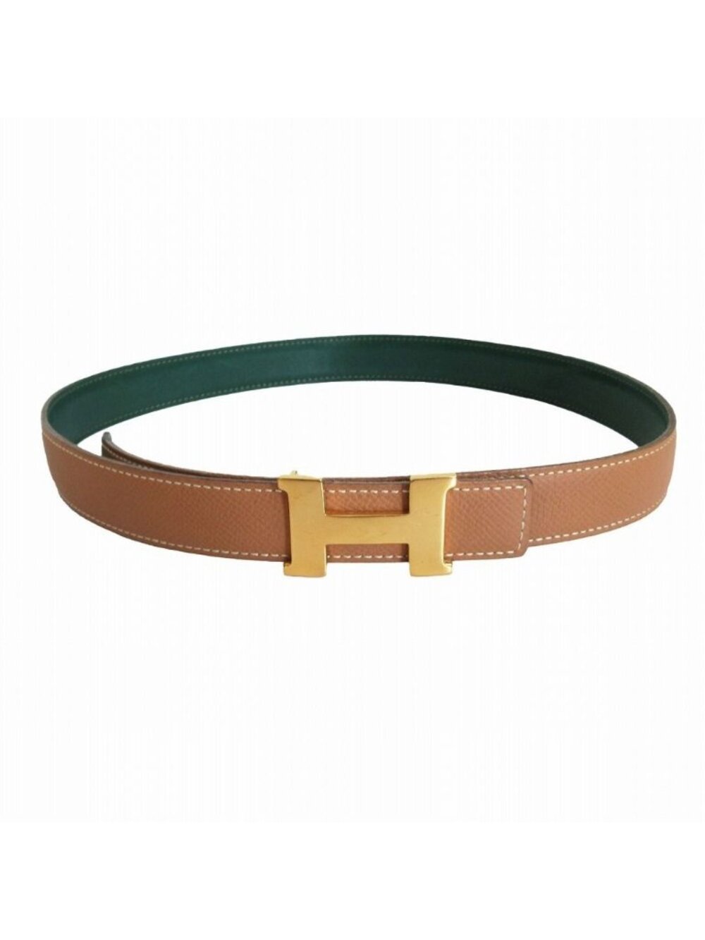 Hermes Belt Reversible Constance Buckle Beige Green 68